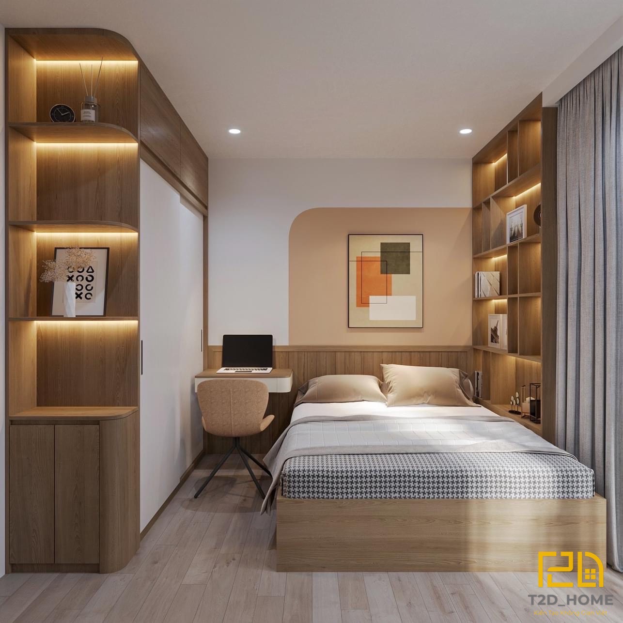 Thiết kế phòng ngủ hiện đại, sang trọng 